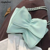 Bow Pleated Shoulder Bags Women Ins Sweet Ladies Underarm Bag