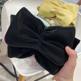 Bow Pleated Shoulder Bags Women Ins Sweet Ladies Underarm Bag