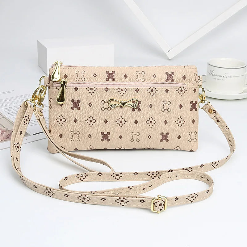 Bowknot Shoulder Bags for Women PU Crossbody Bags Small Female Bag