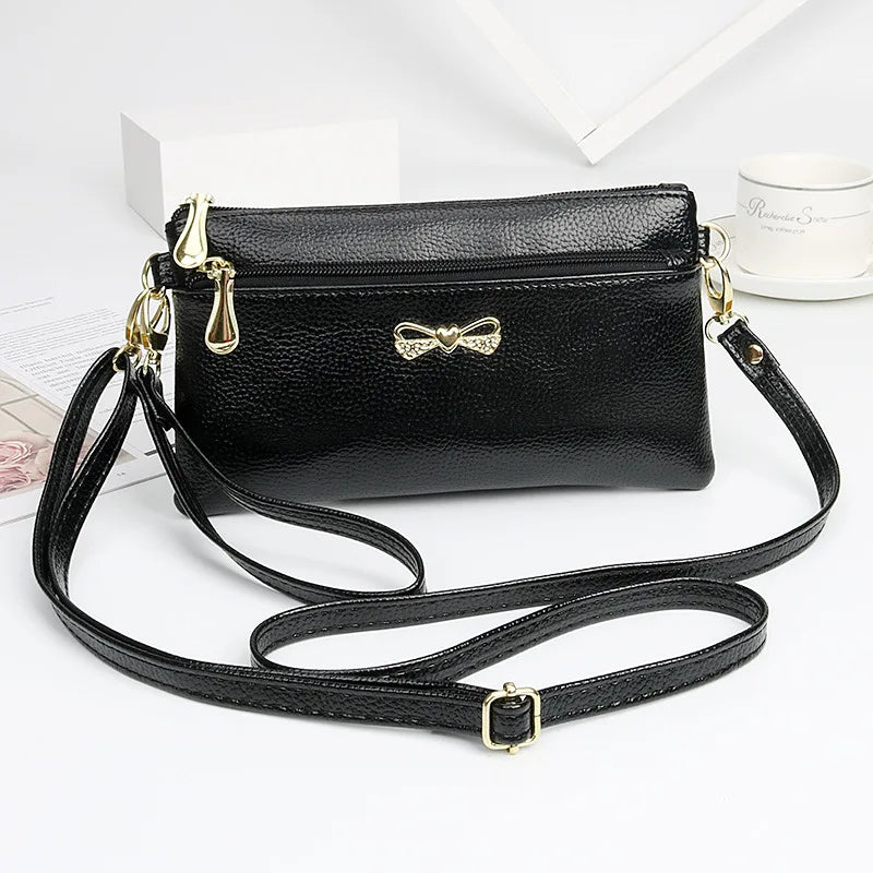 Bowknot Shoulder Bags for Women PU Crossbody Bags Small Female Bag