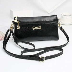 Bowknot Shoulder Bags for Women PU Crossbody Bags Small Female Bag