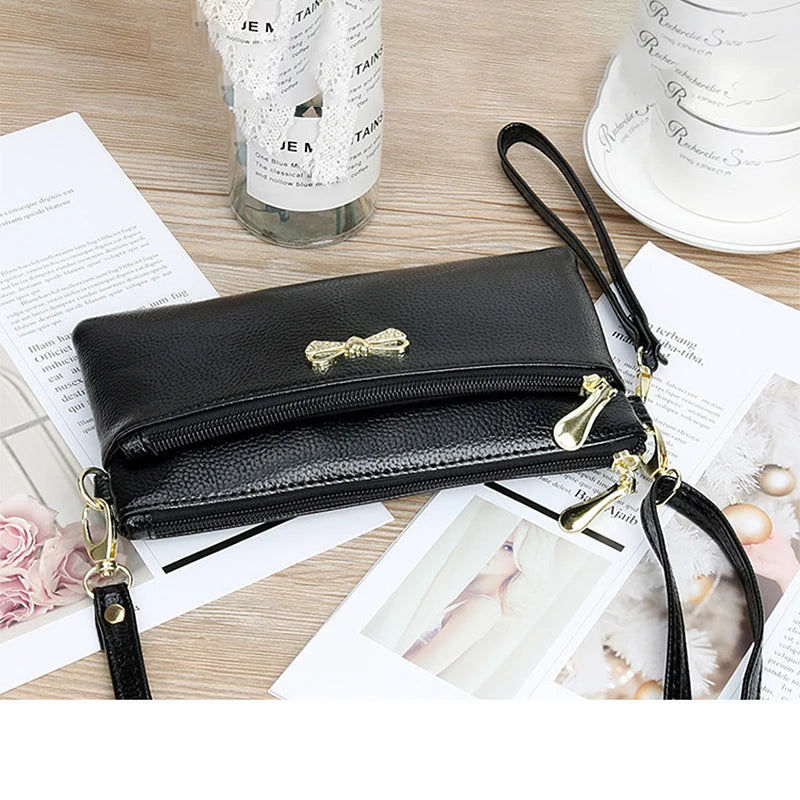 Bowknot Shoulder Bags for Women PU Crossbody Bags Small Female Bag