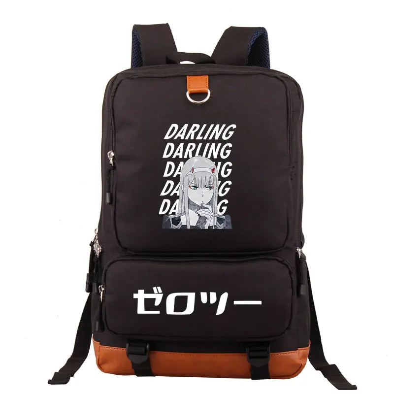 Zero Two Canvas Backpack Harajuku for Teens