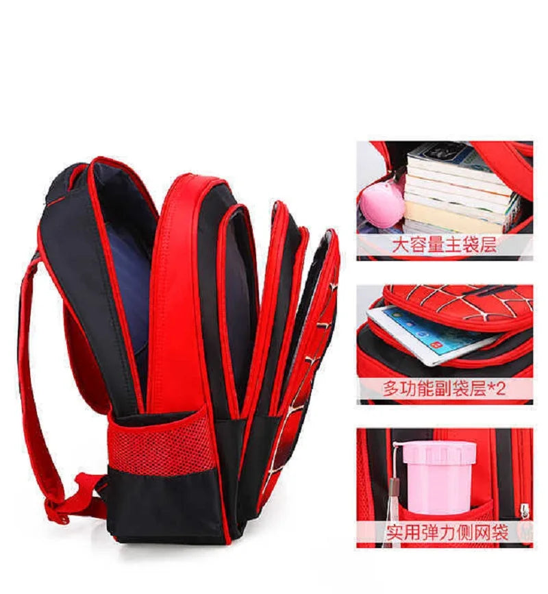 Boy Schoolbag Spider Captain Backpack Children Bagpack Kindergarten School Bag F