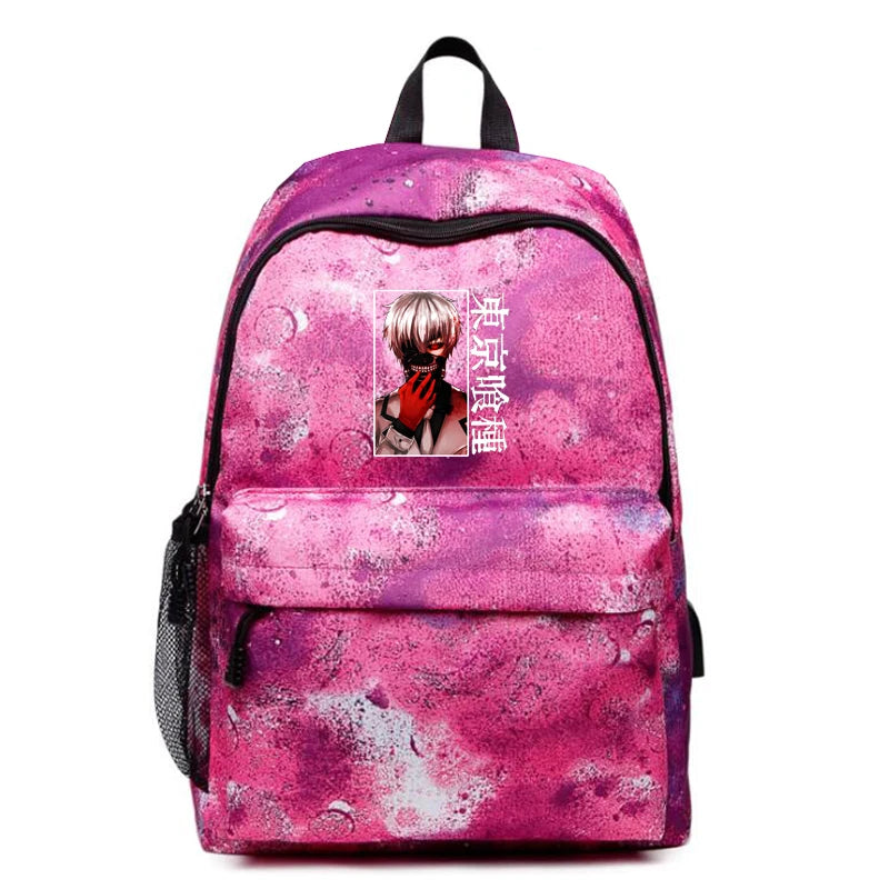 Tokyo Ghoul Anime Rucksack with USB Charging Backpack