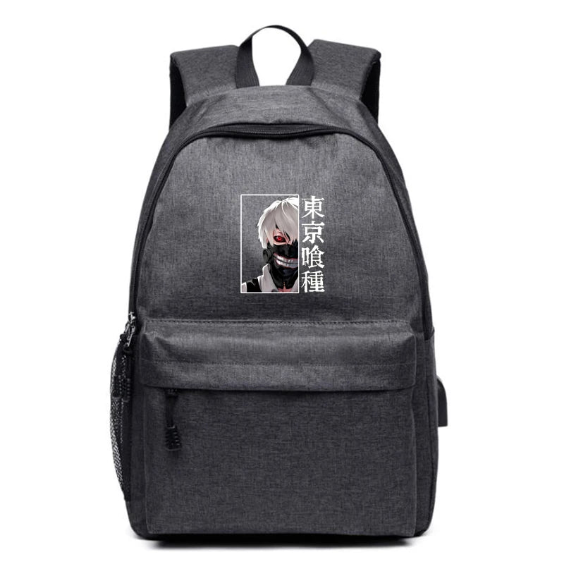 Tokyo Ghoul Anime Rucksack with USB Charging Backpack