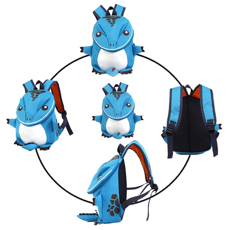Boys Girls Dinosaur Backpack 3D Mochila Animal School Bag Kindergarten Shoulder