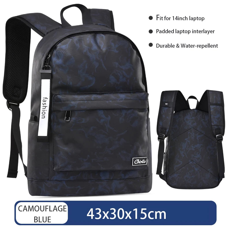 Boys Schoolbag Male Travel Mochila Teenager College Laptop Backpack