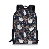 Bradypod Element Printing Pattern School Backpacks for Teenager