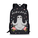 Bradypod Element Printing Pattern School Backpacks for Teenager
