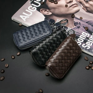 Braided Small Bag Car Key Holder Pouch