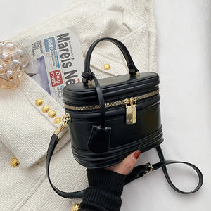 Barrel-shaped Shoulder Bag High Crossbody Square Bag Clutch