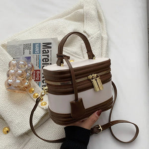 Barrel-shaped Shoulder Bag High Crossbody Square Bag Clutch