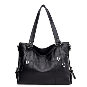 Casual Leather Clutch Women Zipper Soft Handbag Solid Shoulder Bags Pu