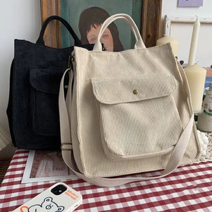 Vintage Corduroy Crossbody Bag for Women