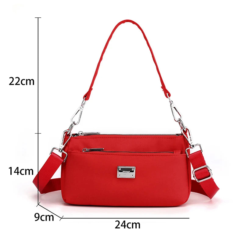 Waterproof Nylon Crossbody Bag for Women Satchel Shoulder Messenger Bags