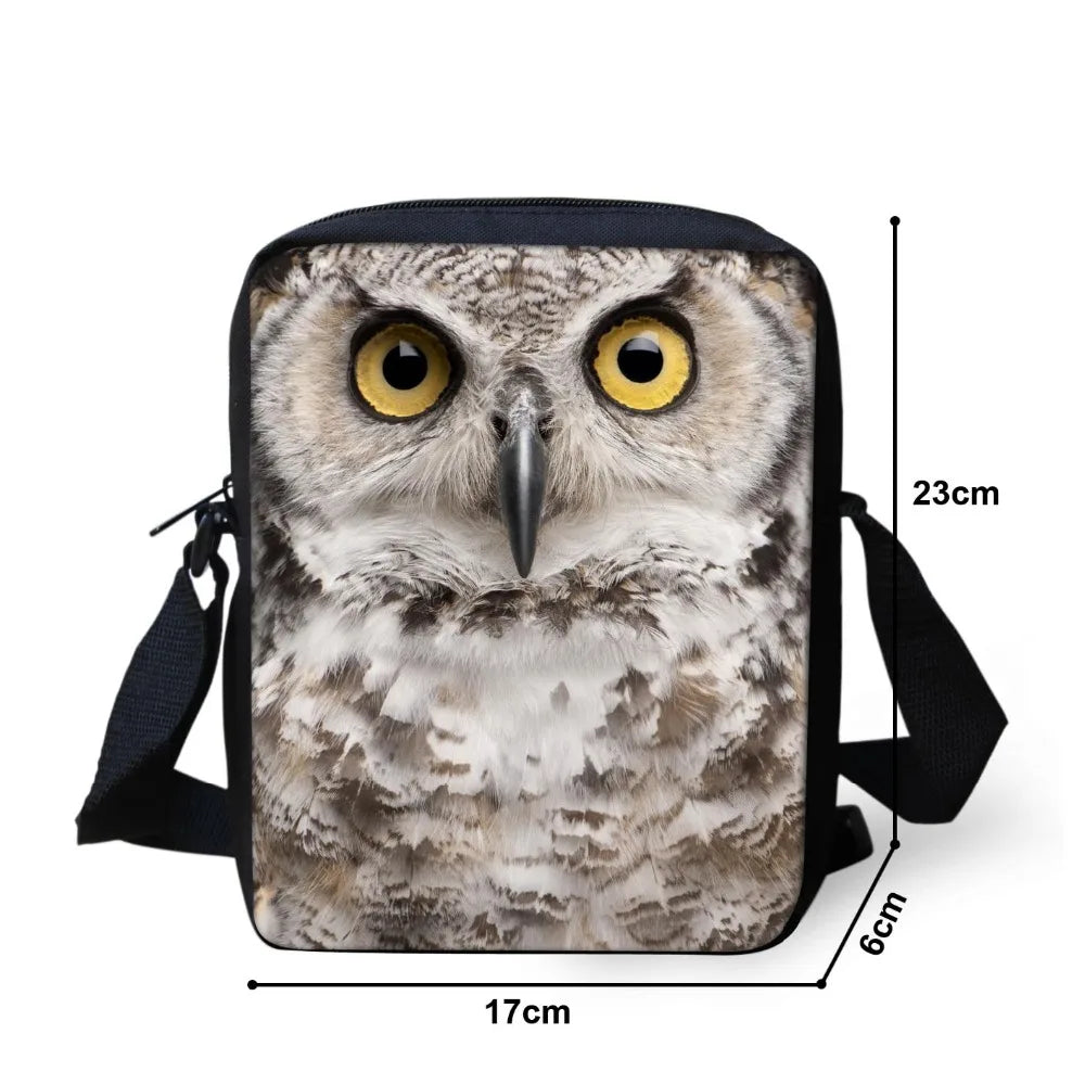 Cartoon Print Messenger Bag for Kids Girls Boys Small School Bag Women Mini