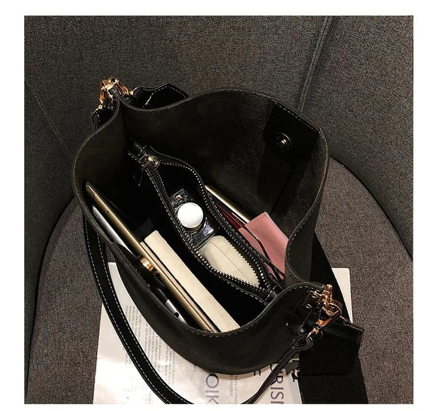 Women's Large Capacity Shoulder Bag PU Handbag