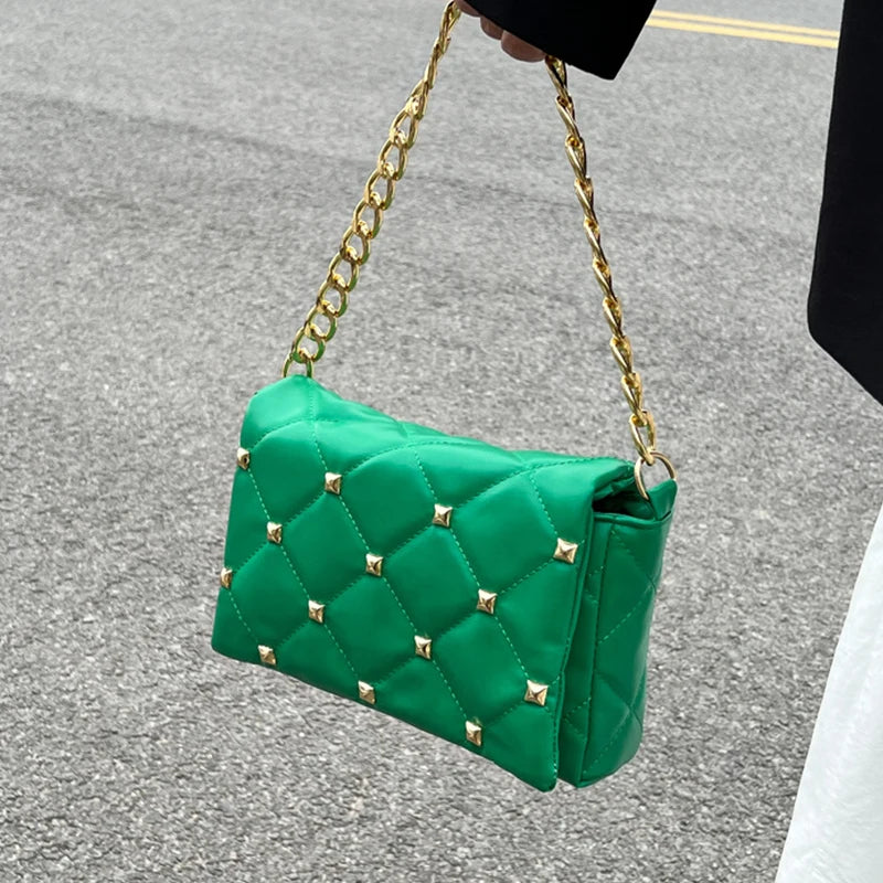 Women's Shoulder Bags Chain Quilted Clutch Purses Handbag