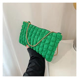 Cotton Women's Shoulder Bag Chain Crossbody Handbag