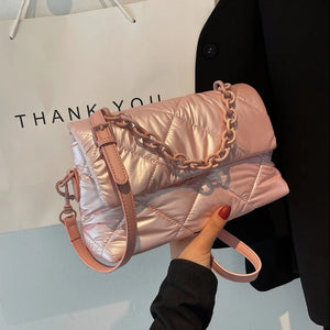 Bright Colour Large Shoulder Bag Chain Handbag Ins Bag