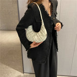 Floral Print Half Moon Shoulder Bag