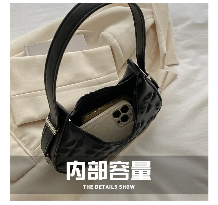 Floral Print Half Moon Shoulder Bag