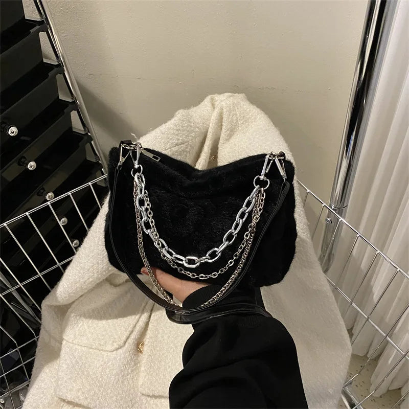 Women's Chain Crossbody Bag Flap Handbag