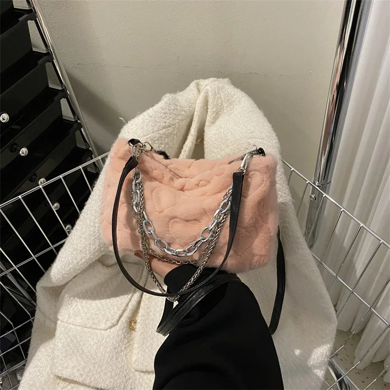 Women's Chain Crossbody Bag Flap Handbag