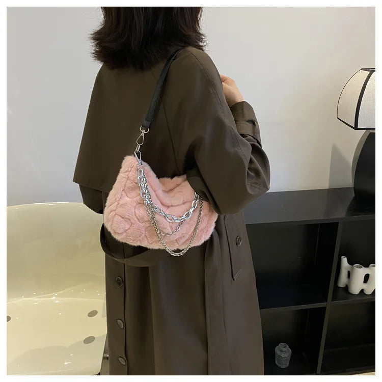 Women's Chain Crossbody Bag Flap Handbag