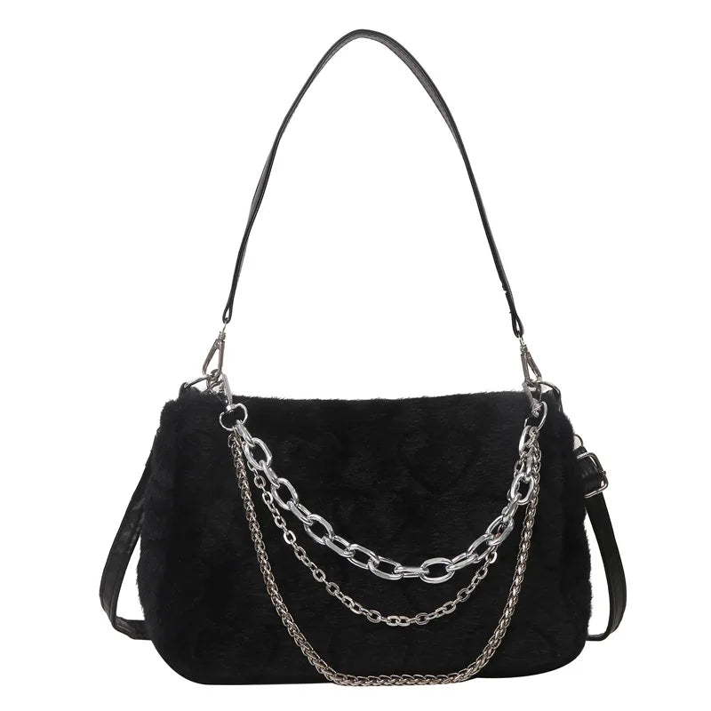 Women's Chain Crossbody Bag Flap Handbag