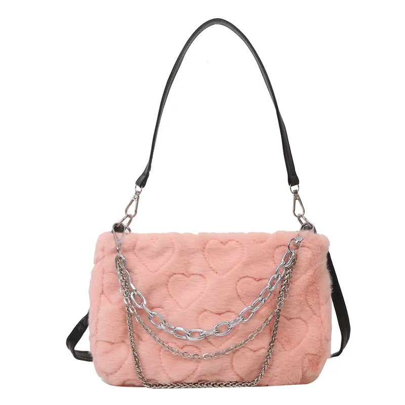 Women's Chain Crossbody Bag Flap Handbag