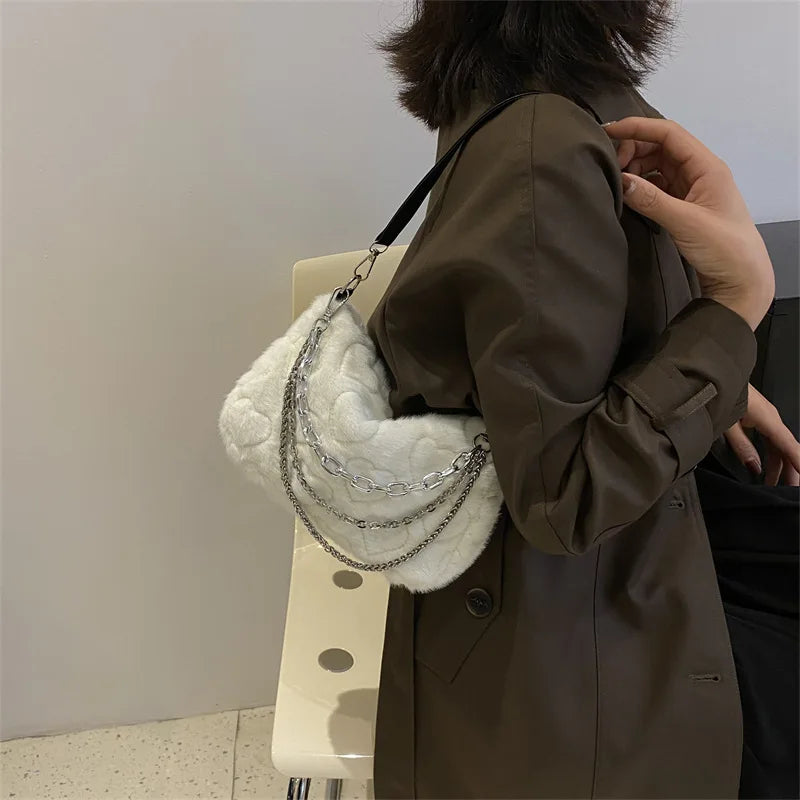 Women's Chain Crossbody Bag Flap Handbag