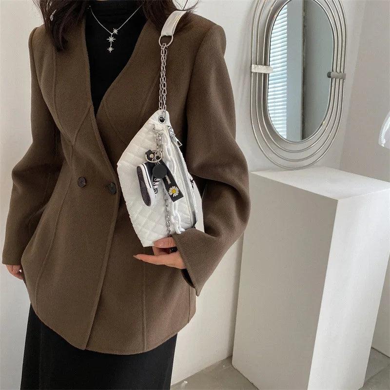 Nylon Women's Shoulder Bag Chain Crossbody Handbag