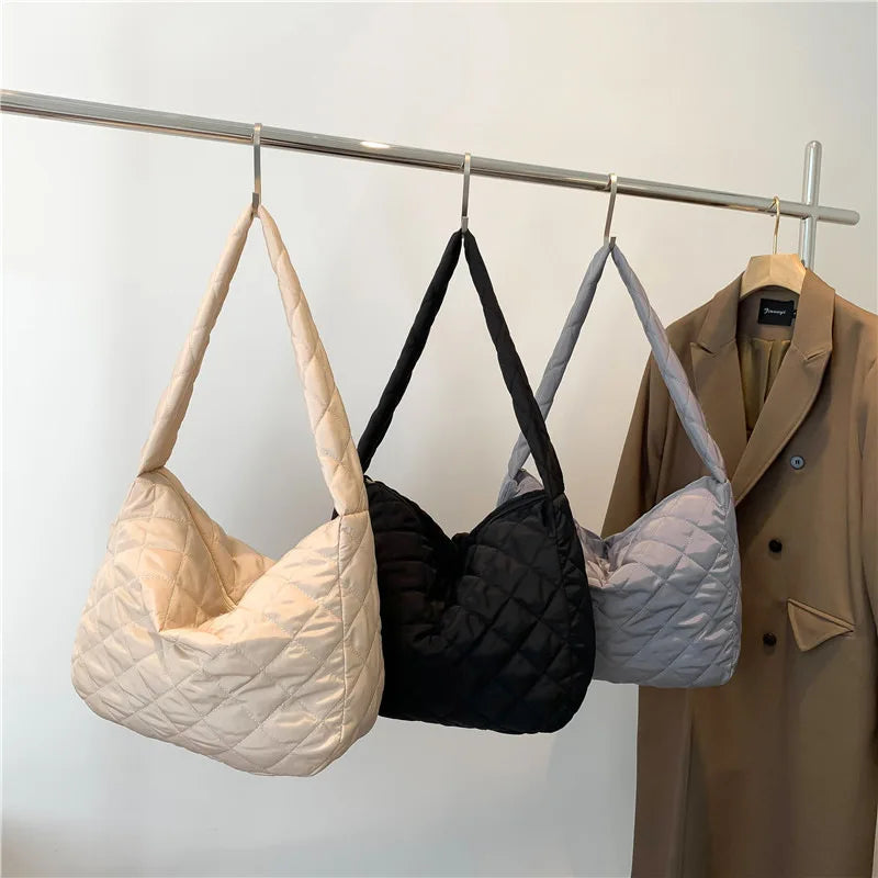 Nylon Women's Shoulder Bag Crossbody Handbag Large Flap