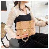 Plaid Quilted Women's Shoulder Bag Chain Crossbody Bag