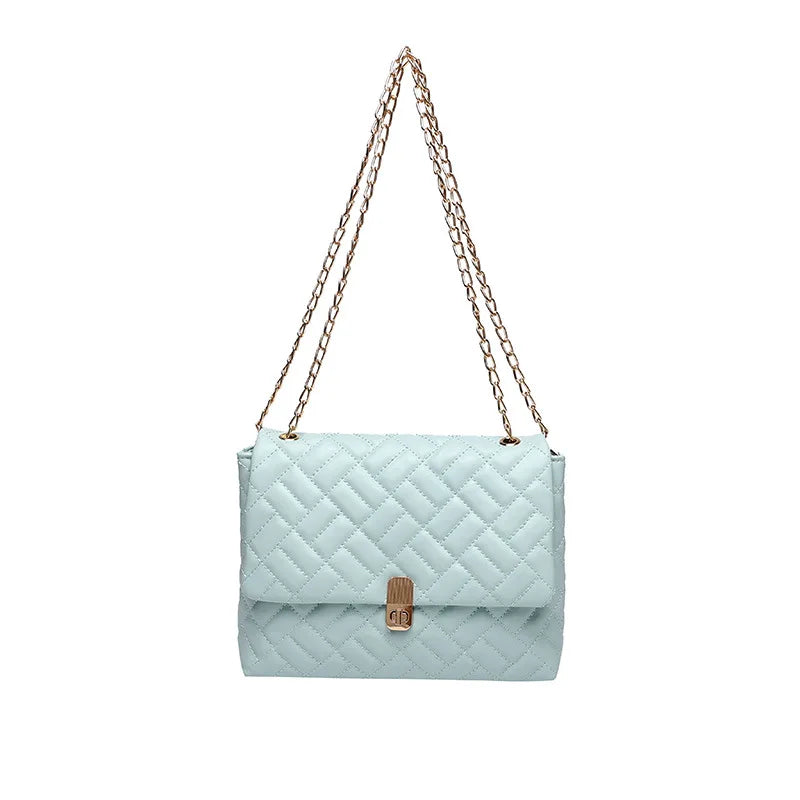 Plaid Quilted Women's Shoulder Bag Chain Crossbody Bag