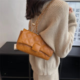 Quilted Chain Crossbody Bag Flap Handbag