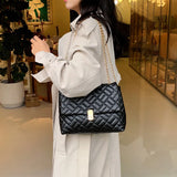 Plaid Quilted Women's Shoulder Bag Chain Crossbody Bag