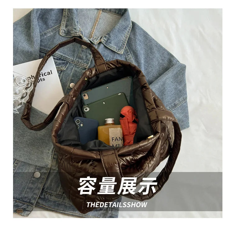 Plaid Quilted Women's Shoulder Bag Crossbody Bag Large Flap Handbag