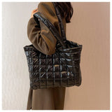 Plaid Quilted Women's Shoulder Bag Crossbody Bag Large Flap Handbag