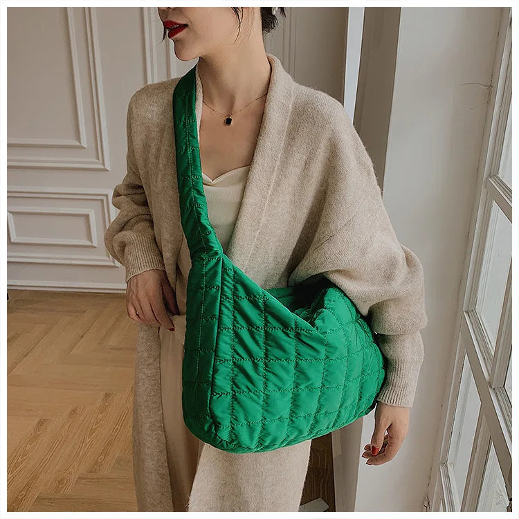 Women's Tote Bag Autumn Winter Lady Shoulder Bag High Cotton Handbags