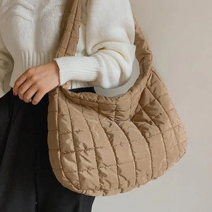 Women's Tote Bag Autumn Winter Lady Shoulder Bag High Cotton Handbags