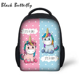 Unicorn Pattern Schoolbag Kids Book Bag Travel Ruckpack
