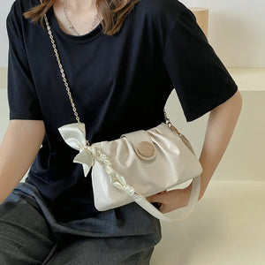 Bowknot Shoulder Bag Chain Crossbody Satchel Handbag