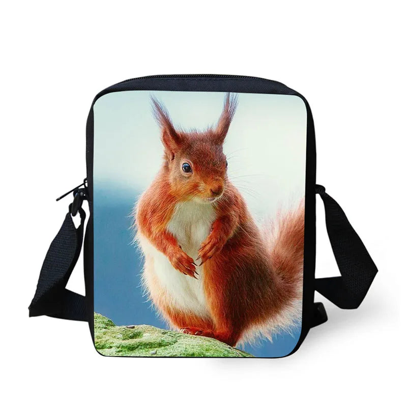 Kids Messenger Bags for Women Handbag Squirrel owl Ladies Girls Crossbody Bag