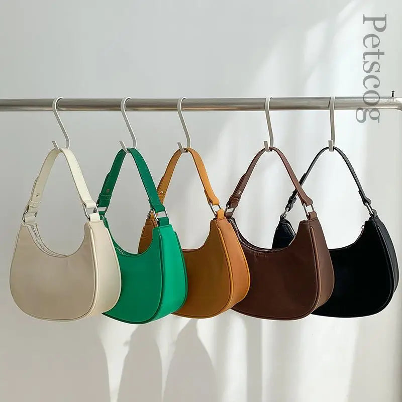 Casual Nylon Zipper Underarm Bag Ladies Handbags