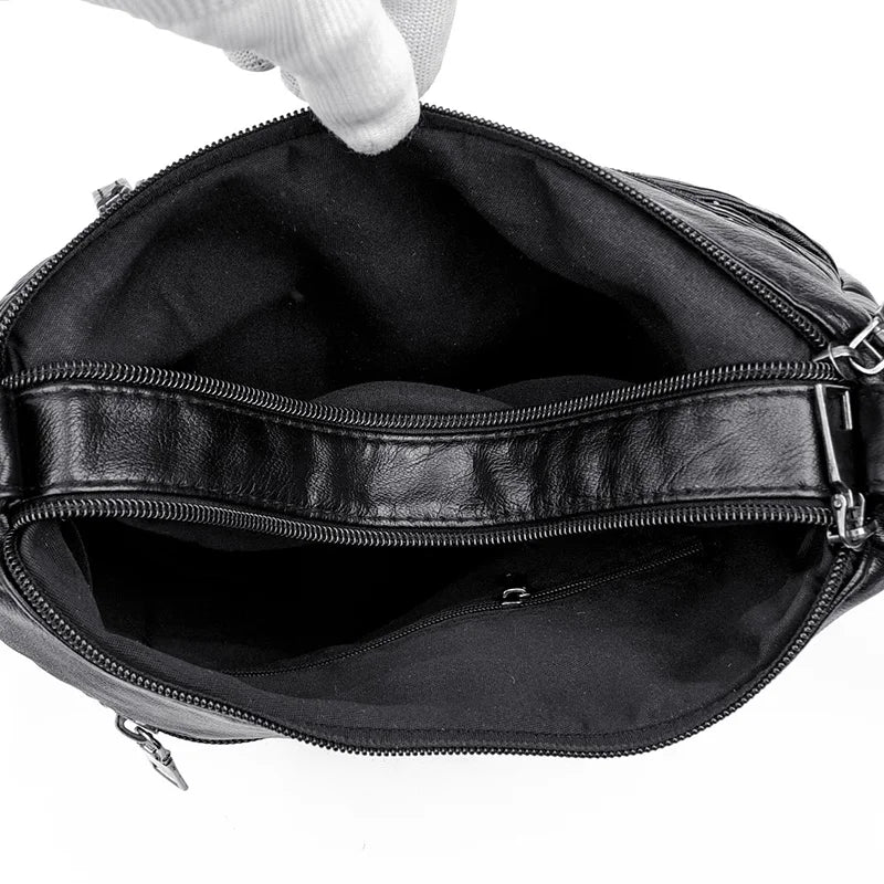 Soft PU Leather Handbags Women Bags Multi-pocket Shoulder Crossbody Bags