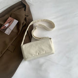 Corduroy Crossbody Bag Casual Purse Square Flip Shoulder Handbag for Women