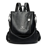 Vintage Leather Women Backpacks School Bags for Teenage Girls
